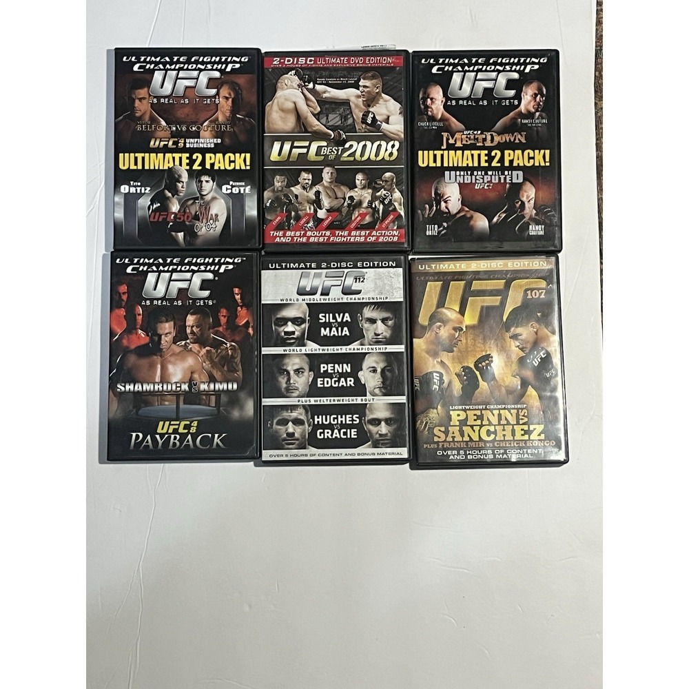 UFC‎ Ultimate Fighting Championship DVD Lot (6 Cases / 8 Discs) MMA Vintage Pack